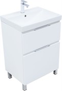 AQUANET Тумба с раковиной Алвита new 60 (Flash) напольная 2 ящ. цв. белый матовый AQUANET-345685