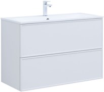 AQUANET Тумба с раковиной Арт 100 цв.белый матовый AQUANET-323564