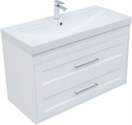 AQUANET Тумба с раковиной Бостон new 100 (Flash) цв.белый сатин AQUANET-345367