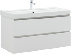 AQUANET Тумба с раковиной Вега 100 2 ящ. цв.белый глянец AQUANET-328002
