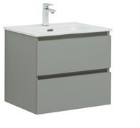 AQUANET Тумба с раковиной Вега 2.0 60 2 ящ. цв.мисти грин (раковина Flat) AQUANET-344771