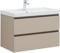 AQUANET Тумба с раковиной Вега 2.0 80 2 ящ. цв.бежевый (раковина Ирис) AQUANET-344754