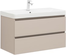 AQUANET Тумба с раковиной Вега 2.0 90 2 ящ. цв.бежевый (раковина Ирис) AQUANET-344753