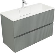 AQUANET Тумба с раковиной Джейн 100 цв.мисти грин (раковина Фортуна) AQUANET-332517