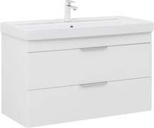 AQUANET Тумба с раковиной Ирис new 100 подвесная 2 ящ. цв. белый глянец AQUANET-342095