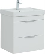 AQUANET Тумба с раковиной Ирис new 120 R подвесная 2 ящ. цв. белый глянец AQUANET-332259