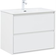 AQUANET Тумба с раковиной Милан (Flash) 80 цв. белый глянец AQUANET-340320