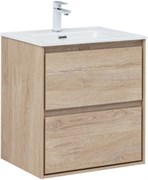 AQUANET Тумба с раковиной Милан 60 цв. дуб светлый AQUANET-340167