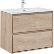 AQUANET Тумба с раковиной Милан 80 цв. дуб светлый AQUANET-340169