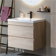 AQUANET Тумба с раковиной Нота new 75 цв.дуб светлый AQUANET-335881