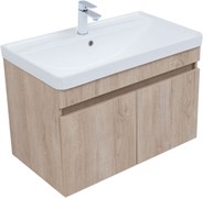 AQUANET Тумба с раковиной Оптима 80 цв. дуб светлый AQUANET-345361
