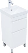 AQUANET Тумба с раковиной Слим 40 напольная 2 ящ. цв.белый сатин AQUANET-348174