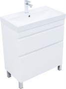 AQUANET Тумба с раковиной Слим 70 напольная 2 ящ. цв.белый сатин AQUANET-348180