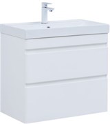 AQUANET Тумба с раковиной Слим 80 2 ящ. цв.белый сатин AQUANET-348181