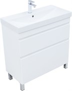 AQUANET Тумба с раковиной Слим 80 напольная 2 ящ. цв.белый сатин AQUANET-348182