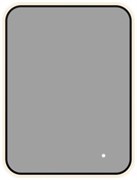 AQUANET Зеркало Контур 600х800 LED TX черный AQUANET-367649