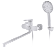 DK Смеситель для ванны с душем Bayern.F?rth DA1523308 длинный излив белый DA1523308