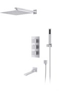 DK Душевая система для ванны и душа Bayern.Liszt DA2515608A04 встраиваемый термостатический с изливом матовый белый DA2515608A04