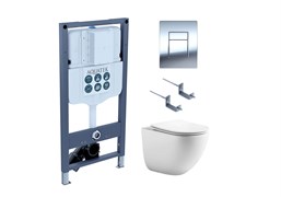 AQUATEK SET ГЕЛИОС PNN-02 4в1 (рама INSP-0000002 +крепёж KKI-0000002+ клавиша PNN-0000002 + унитаз AQ1993T-00 ГЕЛИОС с тонким сиденьем soft-close) SET AQUATEK ГЕЛИОС PNN-02 4в1