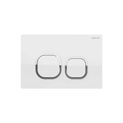 AQUATEK Панель смыва KDI- 0000056 (BA) белый глянец ободок хром KDI-0000056