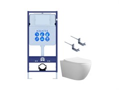 AQUATEK SET СОФИЯ-012 (рама INS-0000012 +крепёж KKI-0000002 +клавиша KDI-0000012 +унитаз СОФИЯ AQ1801T-00 с тонким сиденьем sc) SET AQUATEK СОФИЯ-012