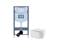 AQUATEK SET ЕВРОПА INS-23 (рама INS-0000023+унитаз ЕВРОПА AQ1106-00 с тонким сиденьем sc) SET AQUATEK ЕВРОПА INS-23
