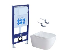 AQUATEK SET ПОЛАРИС (рама Standard INS-0000012+унитаз ПОЛАРИС AQ0700-01 с тонким сиденьем soft-close+ крепеж KKI-0000002) SET AQUATEK ПОЛАРИС