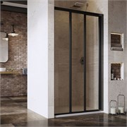 RAVAK Душевые двери раздвижные ASDP3-110 198 профиль черный, прозрачное стекло Transparent 00VD03R2Z1