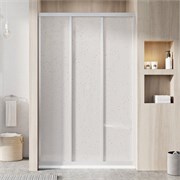 RAVAK Душевые двери раздвижные ASDP3-120 198 профиль белый, витраж из полистирола Pearl 00VG01R211