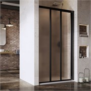 RAVAK Душевые двери раздвижные ASDP3-130 198 профиль черный, матовое стекло Grape 00VJ03R2ZG
