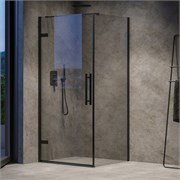 RAVAK COSD1-80 черный + Транспарент Душевые двери распашные X0VV40300Z1
