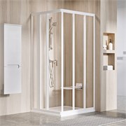 RAVAK Supernova Душевой уголок квадратный размер 75x75 см двери раздвижные, профиль - белый / стекло - прозрачное 15V301R2Z1