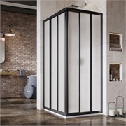 RAVAK Supernova Душевой уголок квадратный размер 75x75 см двери раздвижные, профиль - черный / стекло - полистирол 15V303R211