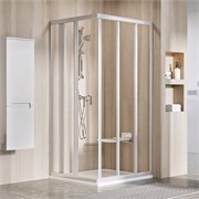 RAVAK Supernova Душевой уголок квадратный размер 80x80 см двери раздвижные, профиль - сатин / стекло - прозрачное 15V40UR2Z1