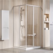 RAVAK Supernova Душевой уголок квадратный размер 100x100 см двери раздвижные, профиль - сатин / стекло - прозрачное 14VA0UO2Z1