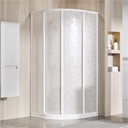 RAVAK Supernova Душевой уголок четверть круга размер 90x90 см двери раздвижные, профиль - белый / стекло - полистирол 3117O10211