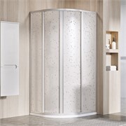 RAVAK Supernova Душевой уголок четверть круга размер 90x90 см двери раздвижные, профиль - сатин / стекло - полистирол 3117OU0211