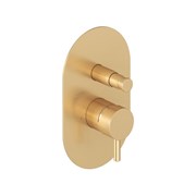 RAVAK Смеситель скрытого монтажа Espirit ES 061.60RGB.O2, с автоматическим выключателем, брашированное розовое золото X070358