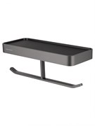 WONZON &amp; WOGHAND Двойной держатель для туалетной бумаги с полкой LOTTE, Темный графит (WW-8356A-BGM) WW-8356A-BGM