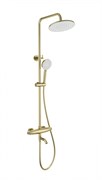 WONZON &amp; WOGHAND Душевая система с термостатом CAPSULE, Брашированное золото (WW-B3031-A3-BG) WW-B3031-A3-BG