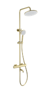 WONZON &amp; WOGHAND Душевая система с термостатом STAY 1, Брашированное золото (WW-B3051-A1-BG) WW-B3051-A1-BG