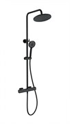 WONZON &amp; WOGHAND Душевая система с термостатом STAY 1, Черный матовый (WW-B3051-A-MB) WW-B3051-A-MB