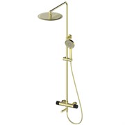 WONZON &amp; WOGHAND Душевая система с термостатом , Брашированное золото (WW-88739902-BG) WW-88739902-BG