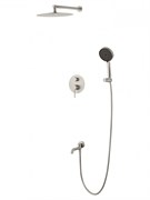 WONZON &amp; WOGHAND Душевая система встраиваемая STICK, Брашированный никель (WW-88939017-BN) WW-88939017-BN