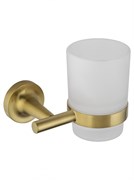 WONZON &amp; WOGHAND Стакан для зубных щеток с держателем SIMPLE, Брашированное золото (WW-6521-BG) WW-6521-BG