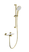 WONZON &amp; WOGHAND Смеситель для душа с гарнитуром ClickPlate, Брашированное золото (WW-B2052-A-BG) WW-B2052-A-BG