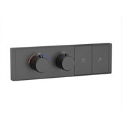 WONZON &amp; WOGHAND Панель встраиваемого термостатического смесителя на 2 потребителя , Темный графит (WW-INF162A-GM) WW-INF162A-GM