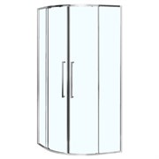 AZARIO Душевое ограждение Шанхай 800х800х1950 четверть круга, прозрачное стекло 6 мм, профиль хром (AZ-S43-80-CH-CL) AZ-S43-80-CH-CL