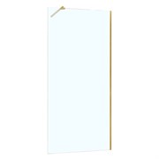 AZARIO Душевая перегородка Валк-ин 1000х1950 прозрачное стекло 8 мм, профиль брашированное золото (AZ-251-100-BGL-CL) AZ-251-100-BGL-CL