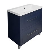 AZARIO Комплект Тумба Беллони 80/2Н синяя напольная с раковиной Астория 80 CS00098087 CS00098087